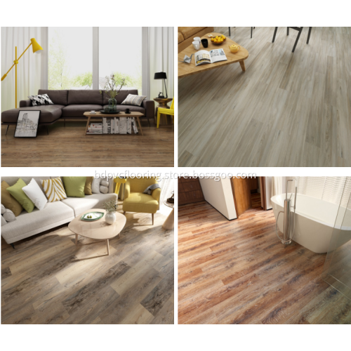 Engineered Rigid Solid Spc Pvc Vinyl Flooring Tiles